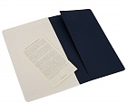 Zestaw 3 zeszytów Moleskine Cahier L duże (13x21 cm) w Linie Niebieskie Indygo Miękka oprawa (Moleskine Cahiers Set of 3 Ruled Journals Indigo Blue Soft Cover) - 9788862931045