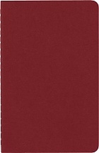 Zestaw 3 zeszytów Moleskine Cahier P kieszonkowe (9x14 cm) Czyste Żurawinowa Czerwień Miękka oprawa (Moleskine Cahiers Set of 3 Plain Journals Cranberry Red Soft Cover) - 9788862930970