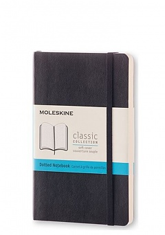 Notatnik Moleskine P kieszonkowy (9x14cm) w Kropki Czarny Miękka oprawa (Moleskine Dotted Notebook Pocket Soft Black) - 8051272892734