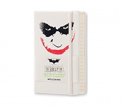 Kalendarz-terminarz książkowy Moleskine "Batman" mały [9x14 cm] dzienny 2017 biały, twarda oprawa (Moleskine Daily Diary/Planner 2017 "Batman" Pocket Hard Cover) - 8051272892895