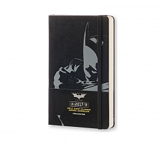 Kalendarz-terminarz książkowy Moleskine "Batman" duży [13x21 cm] dzienny 2017 czarny, twarda oprawa (Moleskine Daily Diary/Planner 2017 "Batman" Large Hard Cover) - 8051272892901