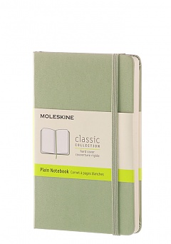 Notatnik Moleskine P kieszonkowy (9x14cm) Czysty Pistacja Twarda oprawa (Moleskine Plain Notebook Pocket Hard Willow Green) - 8051272893663