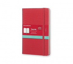 Notes Moleskine Two-Go o kartkach czystych i w linię bordowy średni[11,5x18 cm.] (Moleskine Two-Go Notebook Medium Ruled-Plain Raspberry Red) - 8055002851671