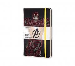 Avengers - Notes Moleskine Ironman w linię, duży [13x21cm] (Moleskine The Avengers Limited Edition Notebook Large Ruled Hard Ironman) - 805-50-0285-273-9
