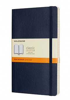 Notatnik Moleskine L duży (13x21cm) w Linir Szafirowy/Granatowy Miękka oprawa (Moleskine Ruled Notebook Large Soft Sapphire Blue) - 8055002854740