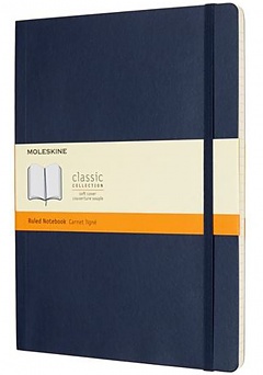 Notatnik Moleskine XL ekstra duży (19x25 cm) w Linie Granatowy / Szafirowy Miękka oprawa (Moleskine Ruled Notebook Extra Large Soft Sapphire Blue) - 8055002854771