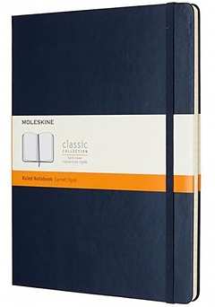 Notatnik Moleskine XL ekstra duży (19x25 cm) w Linie Granatowy / Szafirowy Twarda oprawa (Moleskine Ruled Notebook Extra Large Hard Sapphire Blue) - 8055002855129