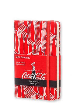 Notes Moleskine Coca Cola w linię, mały [9x14cm] czerwony (Moleskine Coca Cola Limited Edition Ruled Pocket Hard Cover) - 8051272891249