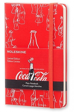 Notes Moleskine Coca Cola czysty, mały [9x14cm] czerwony (Moleskine Coca Cola Limited Edition Plain Pocket Hard Cover) - 8051272891256