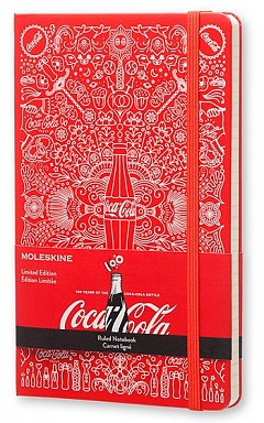 Notes Moleskine Coca Cola w linię, duży [13x21cm] czerwona oprawa (Moleskine Coca Cola Limited Edition Ruled Large Hard Cover) - 8051272891263