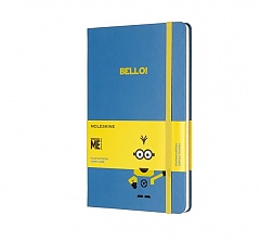 Notes Moleskine Minionki w linię, duży [13x21cm], niebieski twarda oprawa (Moleskine Minion Limited Edition Notebook Large Ruled Hard) - 8055002855396