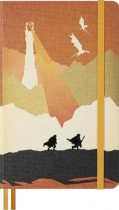 Notatnik Moleskine Władca Pierścieni Frodo i Sam L duży (13x21 cm) w Linię Twarda oprawa (Moleskine Lords Of The Rings Limited Edition Notebook Ruled Large Frodo & Sam Journey Graphic Hard Cover) -8056711512952
