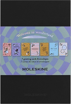 Moleskine Zestaw Pocztówek Alicja w Krainie Czarów 7x (Moleskine Limited Edition Alice's Adventures in Wonderland Greeting Cards 7x) - 8056711513447