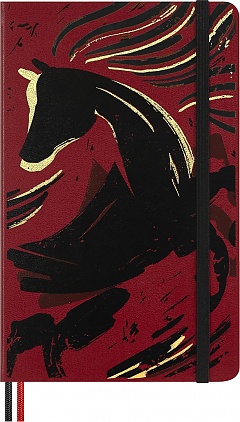 Notatnik Moleskine Rok Konia Woodcut L duży (13x21 cm) w Linię Twarda oprawa (Moleskine Year of the Horse Woodcut Limited Edition Notebook Ruled Large Hard Cover) - 8056999278519