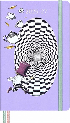 Kalendarz Moleskine 2026-2027 18-miesięczny Alicja w Krainie Czarów duży L (13x21 cm) Tygodniowy Twarda oprawa (Moleskine Limited Edition Alice's Adventures in Wonderland 18 Month 2026-2027 Weekly Planner Large Hard Cover) - 8056999279196