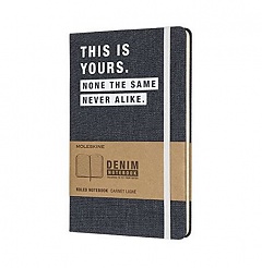 Notes Moleskine Denim w linię grafitowy jeans duży [13x21 cm.] (Moleskine Denim Ruled Notebook LARGE) - This is yours. None the same never alike - 8058341710722