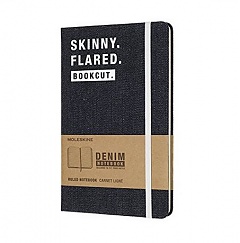 Notes Moleskine Denim w linię granatowy jeans duży [13x21 cm.] (Moleskine Denim Ruled Notebook LARGE) - Skinny. Flared. Bookcut. - 8058341710753