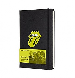 Notatnik Moleskine The Rolling Stones L duży (13x21 cm) w Linie Czarny Twarda Oprawa (Moleskine The Rolling Stones Large Ruled Notebook Black Hard Cover) - 8058341710876