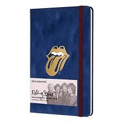 Notatnik Moleskine The Rolling Stones L duży (13x21 cm) w Linie Niebieski Zamsz / Flock Twarda Oprawa (Moleskine The Rolling Stones Large Ruled Notebook Blue Flock Hard Covver) - 8058341710906