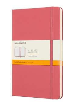 Notatnik Moleskine L duży (13x21cm) w Linie Różowy Twarda oprawa (Moleskine Ruled Notebook Large Hard Daisy Pink) - 8058341715376