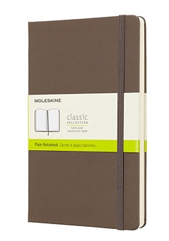 Notatnik Moleskine L duży (13x21cm) Czysty Brązowy Miękka oprawa  (Moleskine Plain Notebook Large Soft Earth Brown) - 8058341715536