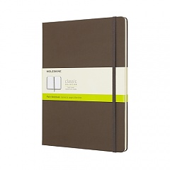 Notatnik Moleskine XL ekstra duży (19x25 cm) Czysty Brązowy Twarda oprawa (Moleskine Plain Notebook Extra Large Earth Brown Hard Cover) - 8058341716106