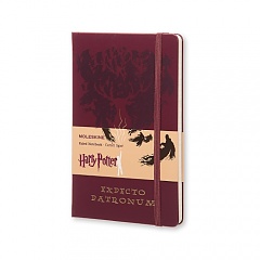 Notes Moleskine Harry Potter - EXPECTO PATRONUM w linię, duży [13x21 cm] (Moleskine Harry Potter Limited Edition Large Ruled Red - Expecto Patronum )