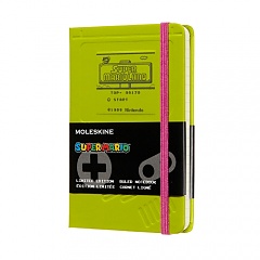 Notatnik Moleskine Super Mario P kieszonkowy (9x14cm) w Linie Game Boy Zielony Twarda oprawa (Moleskine Super Mario Game Boy Pocket Limited Edition Notebook Hard Cover) - 8058647621166