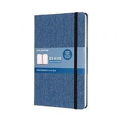 Notes Moleskine Denim w linię antwerp blue jeans duży [13x21 cm] twarda oprawa (Moleskine Denim Ruled Notebook Large) - 8058647626246
