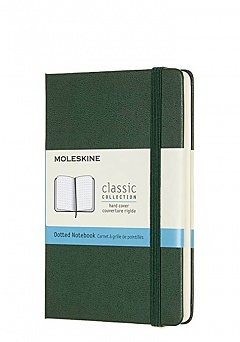 Notatnik Moleskine P kieszonkowy (9x14cm) w Kropki Zielony Mirt Twarda oprawa (Moleskine Dotted Notebook Pocket Hard Myrtle Green) - 8058647629056