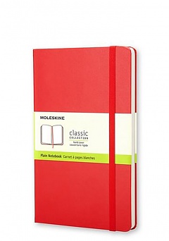 Notatnik Moleskine P kieszonkowy (9x14cm) Czysty Czerwony Twarda oprawa (Moleskine Plain Notebook Pocket Hard Scarlet Red) - 9788862930024