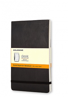 Notes reporterski Moleskine P kieszonkowy [9x14 cm] w linie Czarny Miękka Oprawa (Moleskine Reporter Notebook Ruled Pocket Soft Cover) - 9788862934664