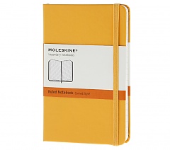 Notatnik Moleskine P kieszonkowy (9x14cm) w Linie Morelowy / Żółto-Pomarańczowy Twarda oprawa (Moleskine Ruled Notebook Pocket Orange Yellow Hard Cover) - 9788866136330