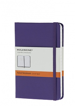 Notatnik Moleskine P kieszonkowy (9x14cm) w Linie Fioletowy Twarda oprawa (Moleskine Ruled Notebook Pocket Hard Violet) - 9788866136422