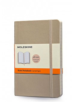 Notatnik Moleskine P kieszonkowy (9x14 cm) w Linie Beżowy Miękka oprawa (Moleskine Ruled Notebook Pocket Soft Beige) - 9788867323500