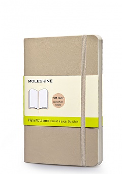 Notatnik Moleskine P kieszonkowy (9x14cm) Czysty Beżowy Miękka oprawa (Moleskine Plain Notebook Pocket Khaki Beige Soft Cover) - 9788867323586