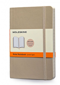 Notatnik Moleskine L duży (13x21cm) w Linię Beżowy Miękka oprawa (Moleskine Ruled Notebook Large Soft Beige) - 9788867323623