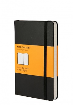 Notatnik Moleskine P kieszonkowy (9x14 cm) w Linie Czarny Twarda oprawa (Moleskine Ruled Notebook Pocket Hard Black) - 9788883701009