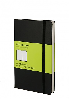 Notatnik Moleskine P kieszonkowy (9x14cm) Czysty Czarny Twarda oprawa (Moleskine Plain Notebook Pocket Hard Black) - 9788883701030