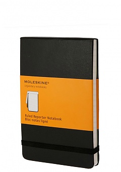 Notes reporterski Moleskine P kieszonkowy [9x14 cm] w Linie Czarny Twarda Oprawa (Moleskine Reporter Notebook Ruled Pocket Hard Cover) - 9788883705489