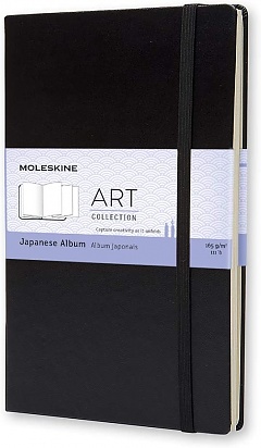 ALBUM MOLESKINE JAPOŃSKI L(13X21CM)HARMONIJKOWY CIĄG KARTEK,CZARNA,TWARDA, 48STR - 9788862933094