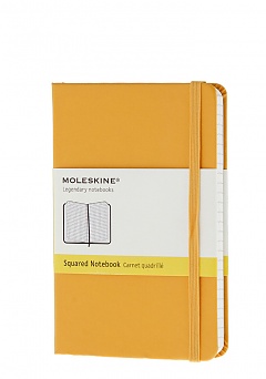 Notatnik Moleskine P kieszonkowy (9x14cm) w Kratkę Żółto-Pomarańczowy Twarda oprawa (Moleskine Squared Notebook Pocket Hard Orange-Yellow) - 9788866136347
