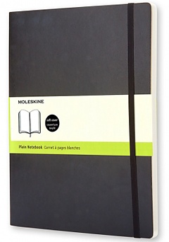 Notatnik Moleskine XL ekstra duży (19x25 cm) Czysty Czarny Miękka oprawa (Moleskine Plain Notebook Extra Large Soft Black) - 9788883707261