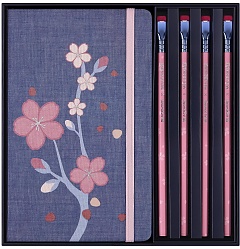 MOLESKINE SAKURA L (13X21 CM)GŁADKI + LINIA + 4x OŁÓWKI BLACKWING - 8056999276249