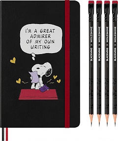 ZESTAW PEANUTS THEMED BOX NOTES SNOOPY + 4 OŁÓWKI - 8056999277161