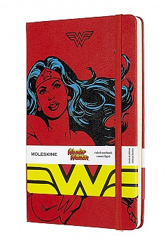 Notatnik Moleskine Wonder Woman L (duży 13x21) w Linię Czerwony Twarda oprawa (Moleskine Wonder Woman Limited Edition Notebook Ruled Large Hard Cover) - 8053853600493