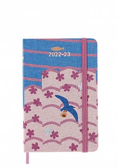 Kalendarz Moleskine 2022-2023 18-miesięczny Sakura Ptak Kieszonkowy P (9x14 cm) Tygodniowy Różowy / Wiśniowy Twarda oprawa (Moleskine Limited Edition Sakura Bird 18 Month 2022-2023 Weekly Planner Pocket Hard Cover) - 8056598851496