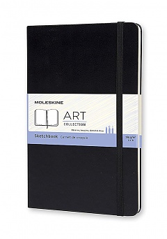 Szkicownik Moleskine Art Sketchbook duży L (13x21 cm) Czarny Twarda oprawa (Moleskine Art Sketchbook Large Black Hard Cover) - 9788883701153