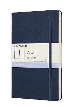 Szkicownik Moleskine Art Sketchbook duży L (13x21 cm) Niebieski Szafirowy Twarda oprawa (Moleskine Art Sketchbook Large Sapphire Blue Hard Cover) - 8058341715611