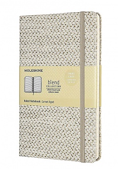 Notatnik Tekstylny Moleskine Blend L (duży 13x21 cm) w Linie Beżowy Twarda oprawa (Moleskine Blend Collection Ruled Notebook Large Beige Hard Cover) - 8053853600103